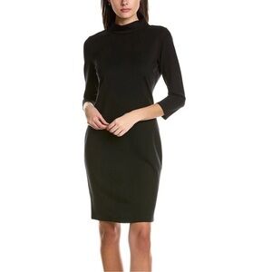 New J. Mc Laughlin Black Bertha Ponte Dress sz Small